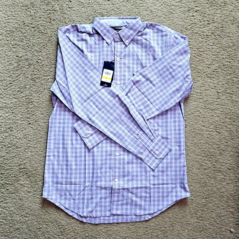 IZOD Men's Performance Comfort LS Shirt - Reformulated Purple Medium M NWT